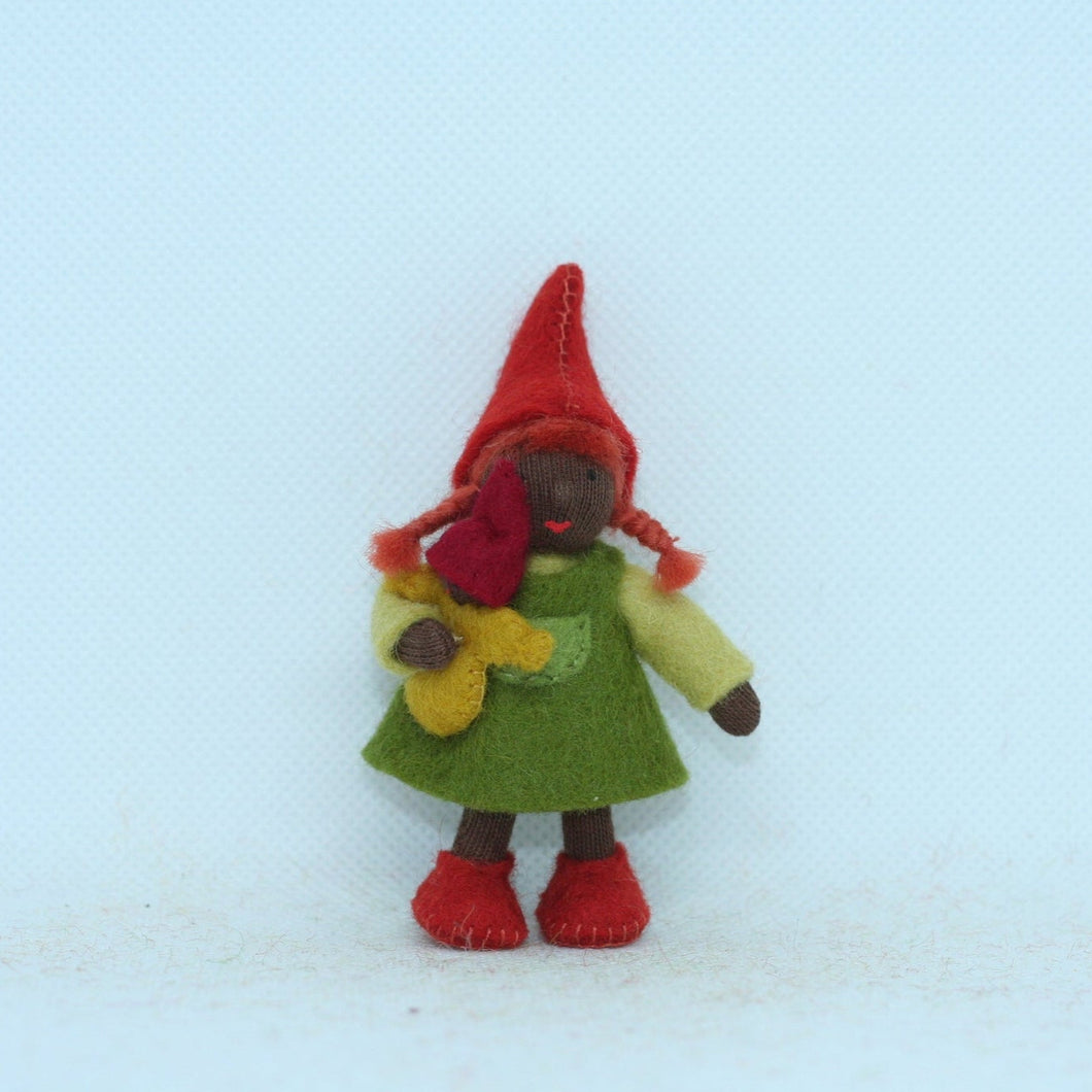 Big Sister Gnome Felted Waldorf Doll - Three Skin Tones