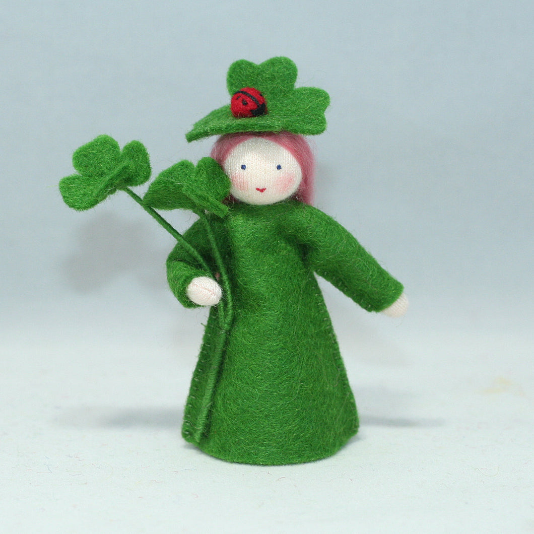 Clover Fairy Felted Waldorf Doll - Three Skin Colors