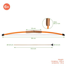 Load image into Gallery viewer, Wooden Longbow w/ Suction Cup Arrows
