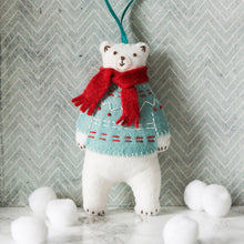 Load image into Gallery viewer, Polar Bear Felt Craft Kit