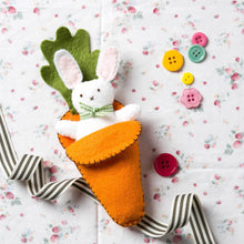 Load image into Gallery viewer, Bunny in Carrot Felt Craft Kit
