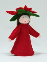 Load image into Gallery viewer, Poinsettia Fairy Felted Waldorf Doll - Two Skin Colors