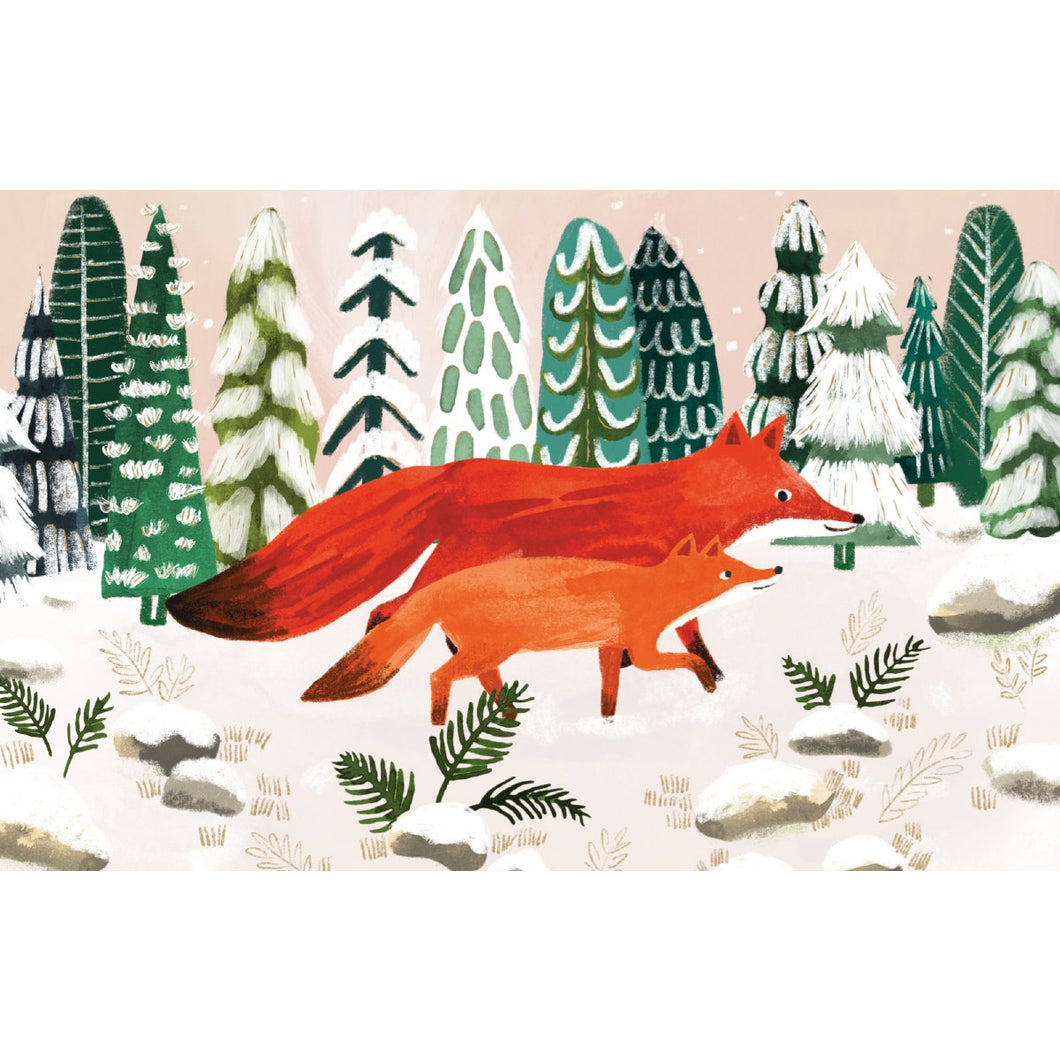 Running Foxes Boxed Set of 8 Note Cards