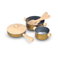 Load image into Gallery viewer, Wooden Cooking Pots and Utensils - PlanToys
