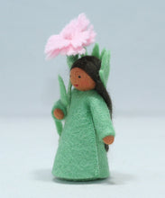 Load image into Gallery viewer, Carnation Fairy Felted Waldorf Doll - Four Skin Tones
