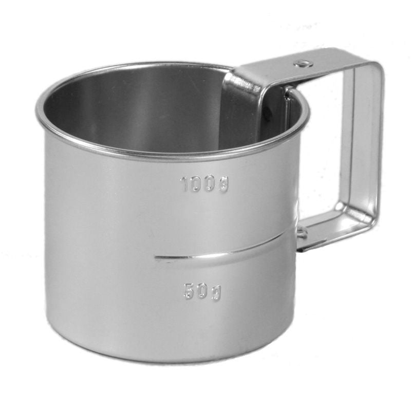 White Scoop & Sift Flour Sifter
