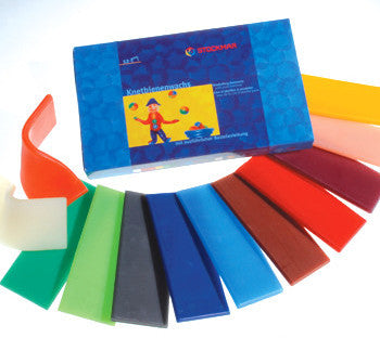 Decorating beeswax wide in 12 colours - Stockmar