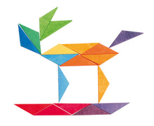 Load image into Gallery viewer, Grimm's Rainbow Wooden Star Puzzle