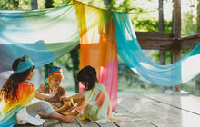 Load image into Gallery viewer, Rainbow Silk Cape