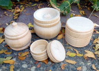 small wooden pots for plants Little Wood Pot with Lid