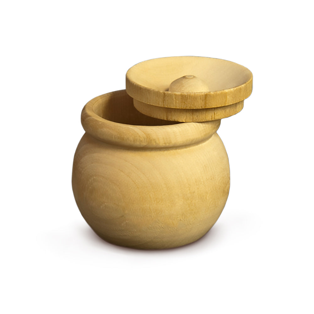 Little Wood Pot with Lid