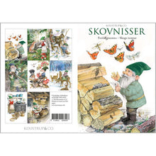 Load image into Gallery viewer, Forest Gnomes Stationery Folder with Set of 8 Note Cards