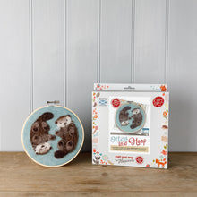 Load image into Gallery viewer, Otters In A Hoop Needle Felting Kit