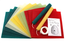 Load image into Gallery viewer, Cozy Christmas Colors Beeswax Candle Making Kit