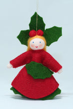 Load image into Gallery viewer, Holly Berry Princess Felted Waldorf Doll - Three Skin Tones