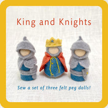 Load image into Gallery viewer, Wee Felt King and Knights Complete Sewing Kit