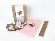 Load image into Gallery viewer, Wee Felt Valentine Cookie Complete Sewing Kit
