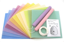Load image into Gallery viewer, Pastel Rainbow Colors Beeswax Candle Making Kit

