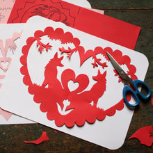 Load image into Gallery viewer, Paper Cut Valentine Craft Kit