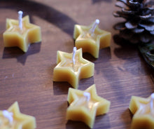 Load image into Gallery viewer, Beeswax Star Candles (Set of 10)