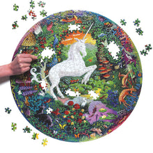 Load image into Gallery viewer, Unicorn Garden Round 500 Piece Puzzle
