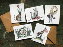 Load image into Gallery viewer, Zoolentines Valentine Greeting Cards - Set of 5