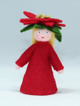 Load image into Gallery viewer, Poinsettia Fairy Felted Waldorf Doll - Two Skin Colors
