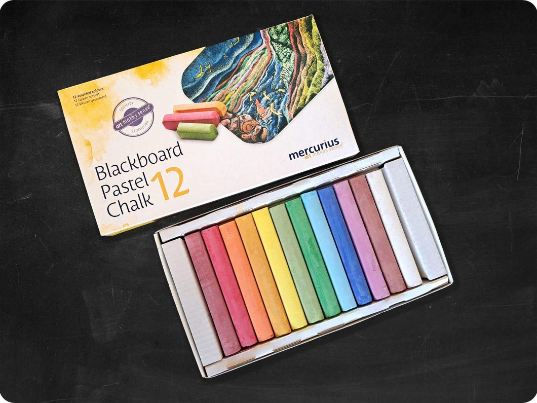 Mercurius Blackboard Chalk - 12 Color