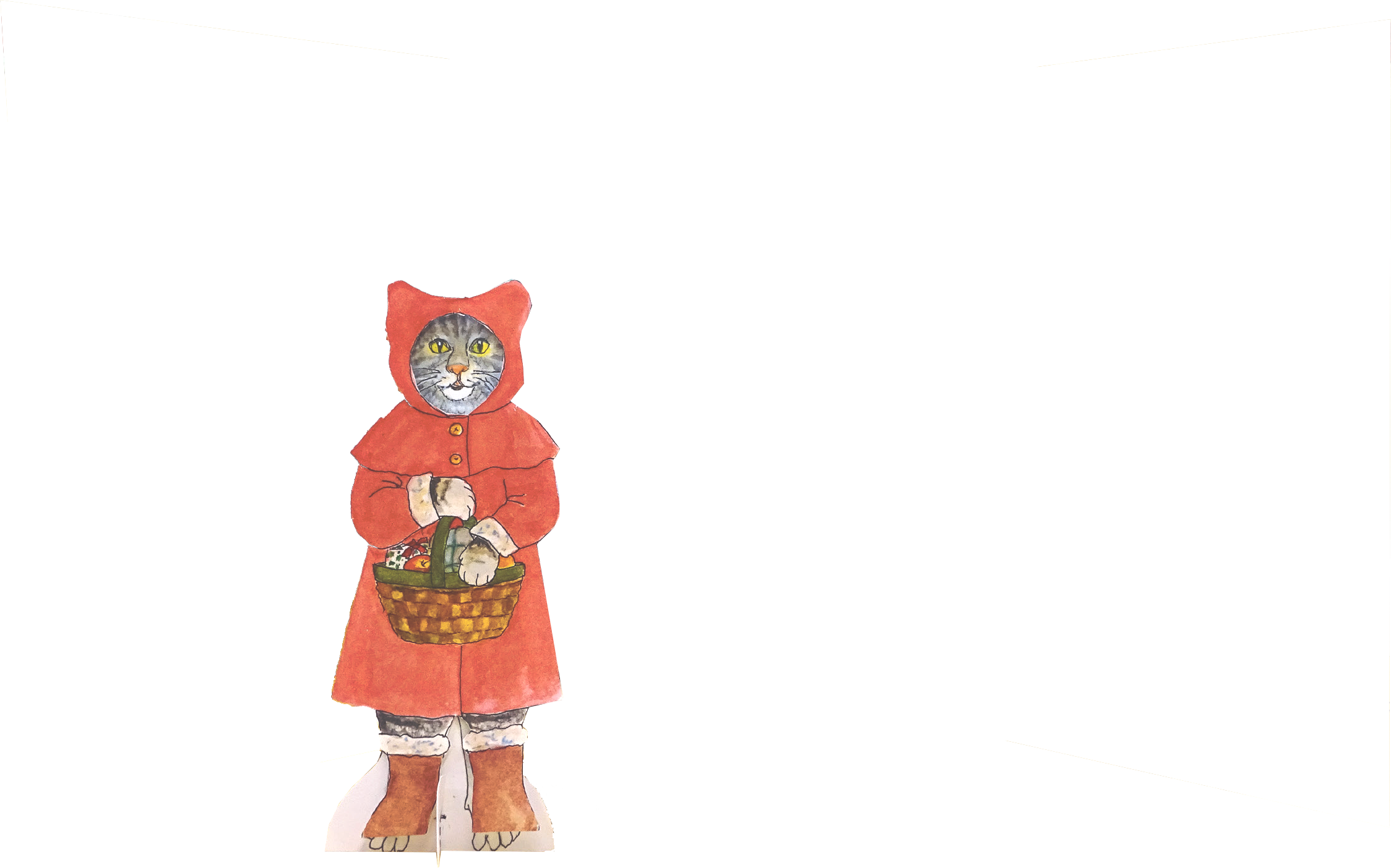 Cat's Christmas Cottage Paper Doll Kit