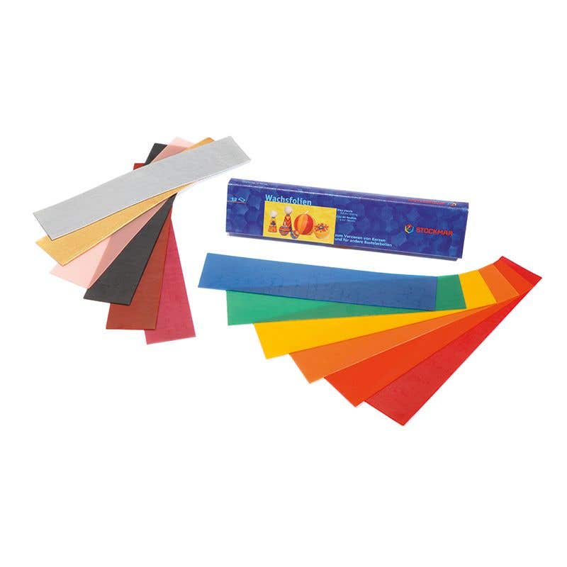 Stockmar Multicolored Narrow Decorating Wax - 12 or 18 Sheet Sets
