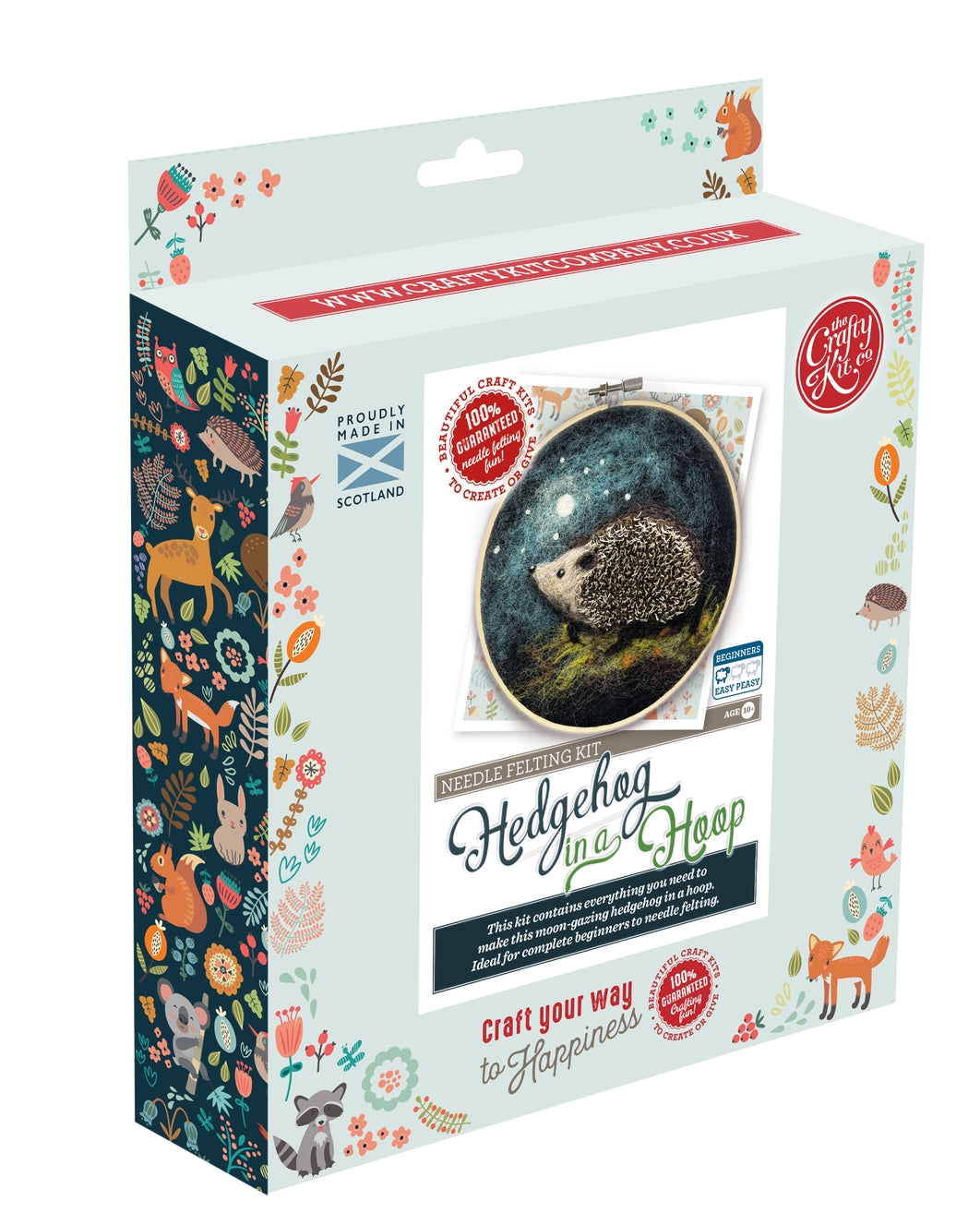 Hedgehog In A Hoop Needle Felting  Kit