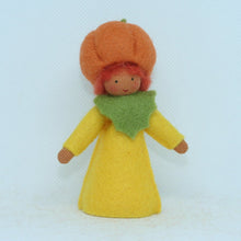 Load image into Gallery viewer, Pumpkin Girl Felted Waldorf Doll - Two Skin Colors
