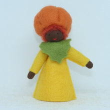 Load image into Gallery viewer, Pumpkin Girl Felted Waldorf Doll - Two Skin Colors
