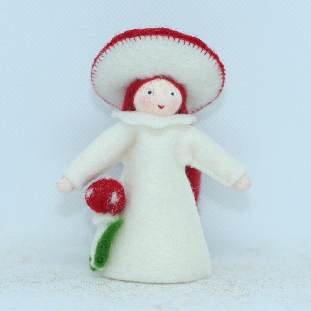 Toadstool Mother Fairy Felted Waldorf Doll