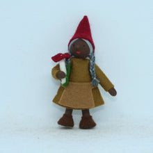 Load image into Gallery viewer, Woodland Gnome Woman Felted Waldorf Doll - Three Skin Tones
