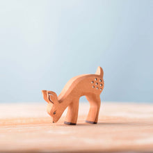 Load image into Gallery viewer, Wooden Fawn Eating
