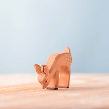 Load image into Gallery viewer, Wooden Fawn Eating
