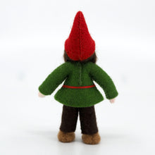 Load image into Gallery viewer, Garden Gnome with Hammer Felted Waldorf Doll
