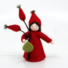 Load image into Gallery viewer, Red Rose Hips Felted Waldorf Doll
