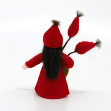 Load image into Gallery viewer, Red Rose Hips Felted Waldorf Doll
