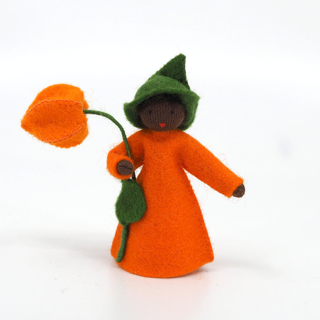 Japanese Lantern Prince Felted Waldorf Doll