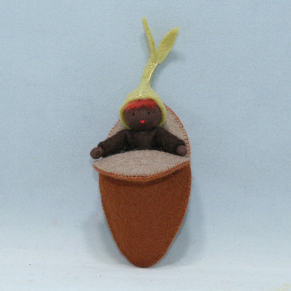 Seedling Baby Fairy Felted Waldorf Doll - three skin tones