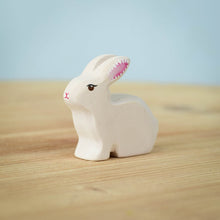 Load image into Gallery viewer, Wooden Sitting White Rabbit
