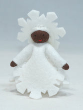 Load image into Gallery viewer, Snowflake Princess Felted Waldorf Doll - Three Skin Tones

