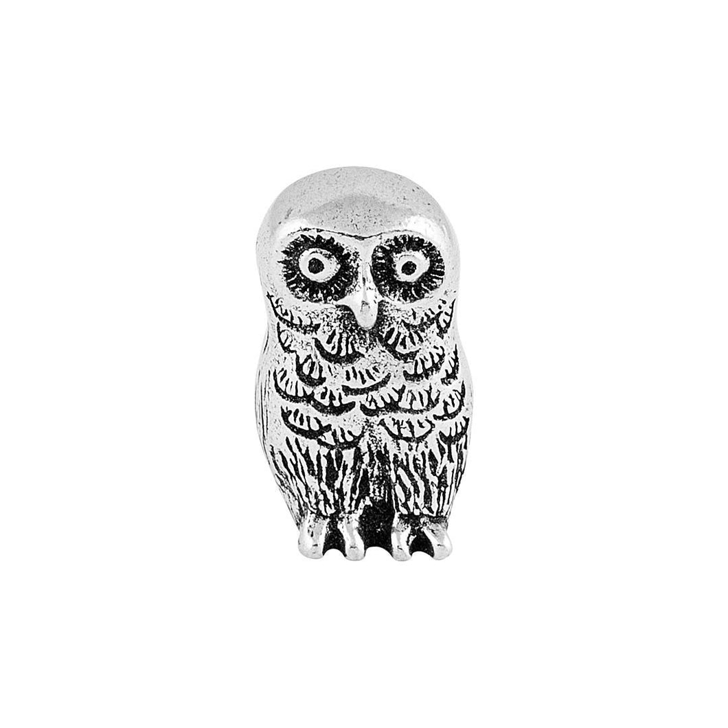 Pewter Owl Netsuke