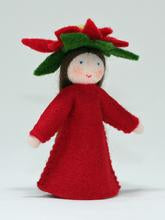 Load image into Gallery viewer, Poinsettia Fairy Felted Waldorf Doll - Two Skin Colors
