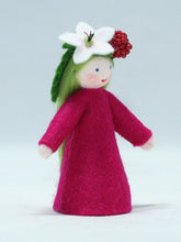 Load image into Gallery viewer, Raspberry Fairy Felted Waldorf Doll - Four Skin Colors
