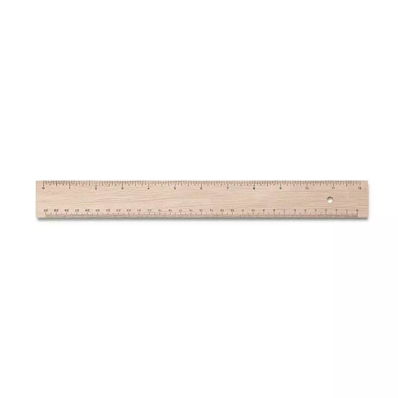 Wooden Ruler - Inches and Centimeters