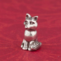 Load image into Gallery viewer, Pewter Fox Netsuke
