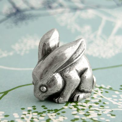 Pewter Rabbit Netsuke